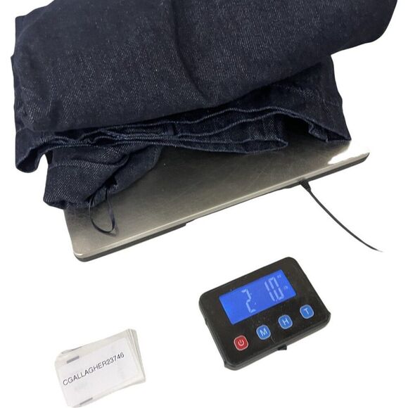 Zara Women Blazer Jacket Denim L Large Dark Blue Lyocell Cotton NWOT - Picture 10 of 10